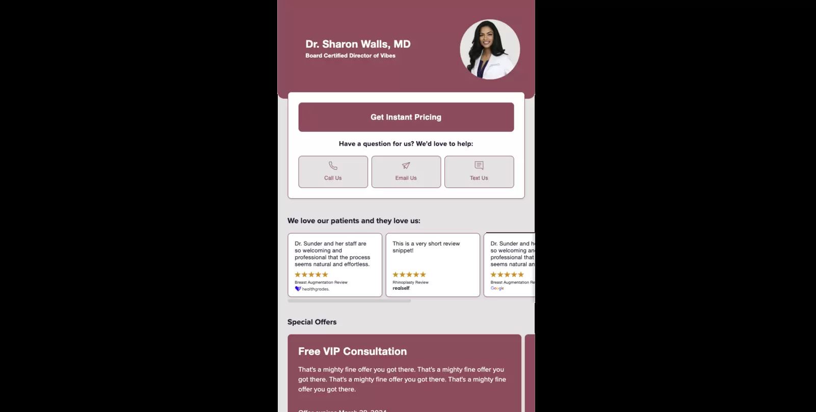 Social Conversion Page