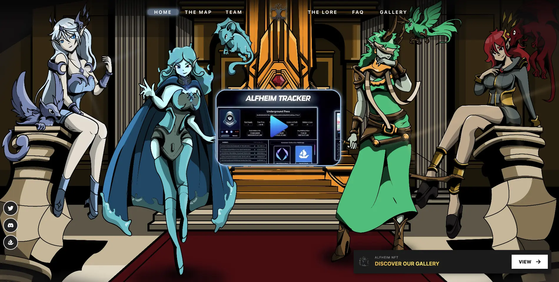 Website, Web3 Tools, staking platform, and marketplace for Alfheim NFT.